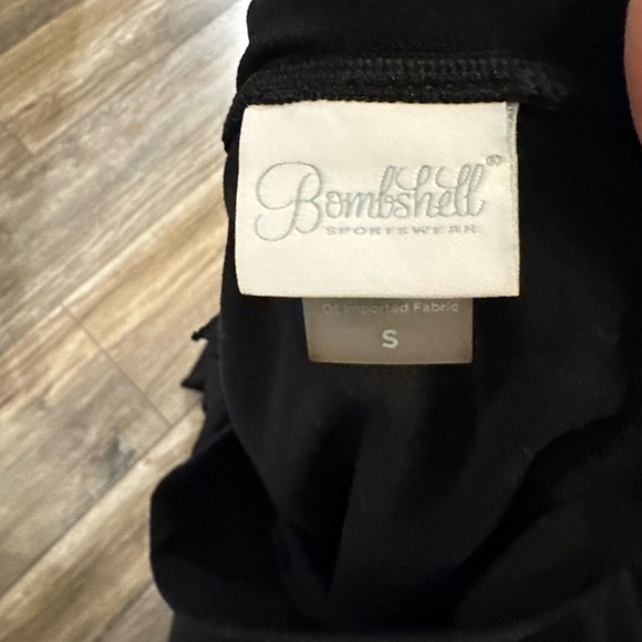 Bombshell Sportswear Black Cropped Zip Hoodie - Picture 3 of 3